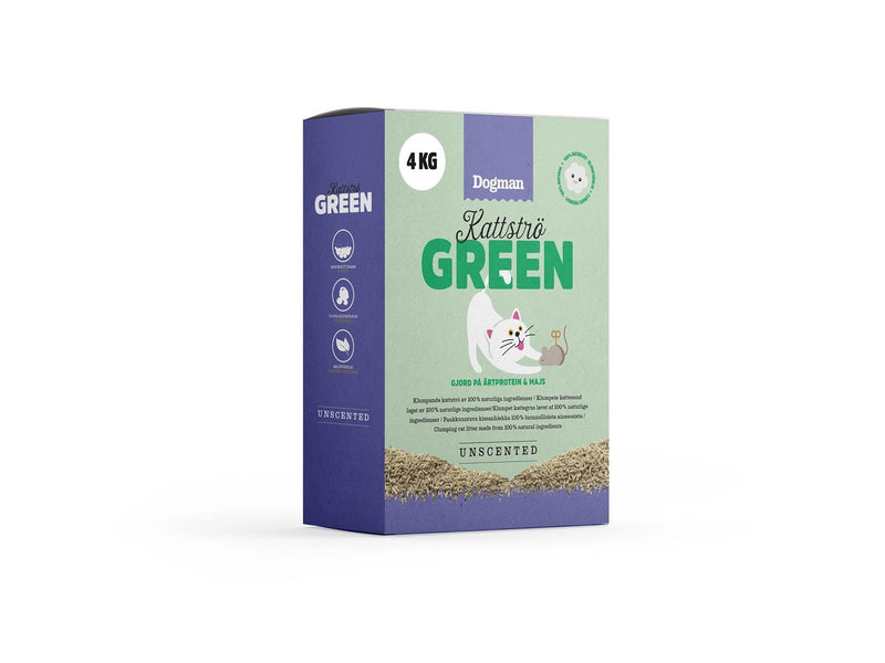 Dogman Katzenstreu Grün Duftfrei 4kg 10L