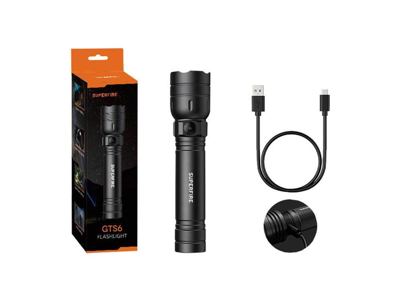 Superfire Flashlight  GTS6 360lm USB-C