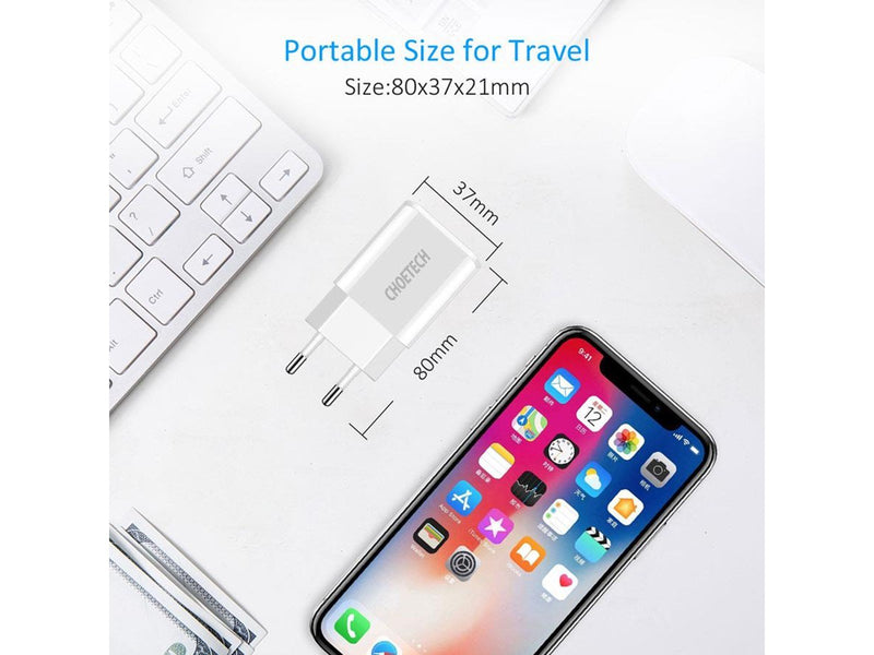 Choetech Power charger  C0030 2A 2x USB (white)