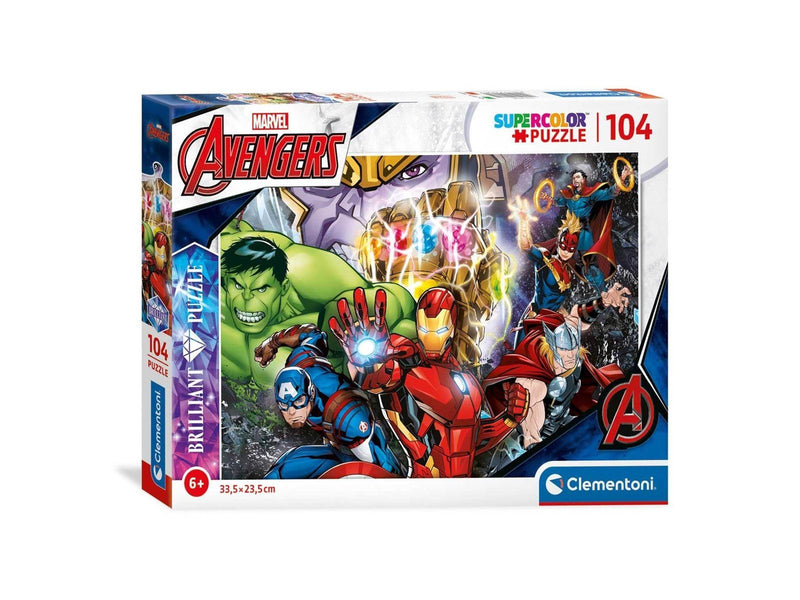 Clementoni Brilliant Puzzle Marvel Superheroes 104st. Boden