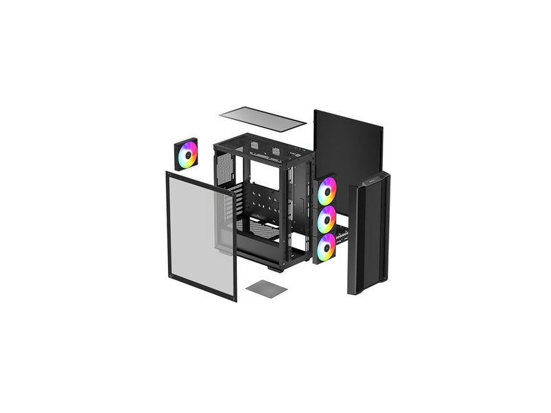 DeepCool CC560 ARGB V2 - Gehäuse - Miditower - Schwarz