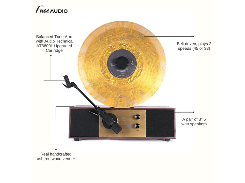 Fuse Audio REC - Audio Technica pick-up - Plattenspieler Braun