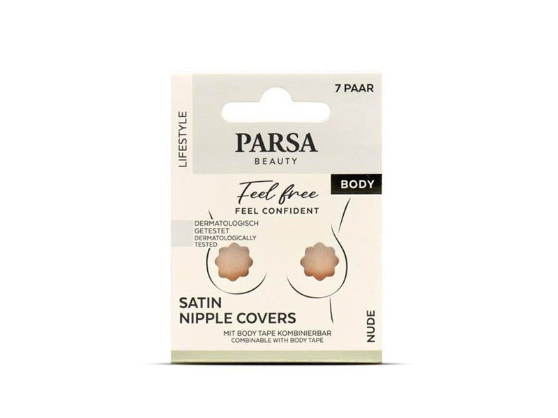 PARSA Satin Nipple Covers 7 pcs - Nude