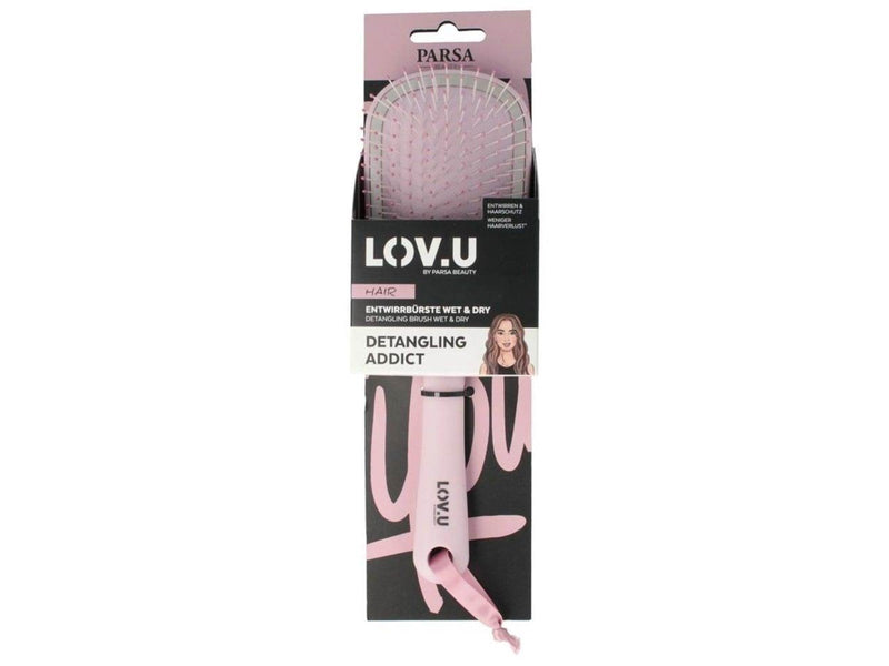 PARSA LOV.U W&D Detangling Brush Pink