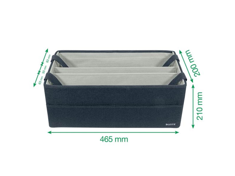 Leitz Hot Desking Tasche aus Stoff, Samtgrau