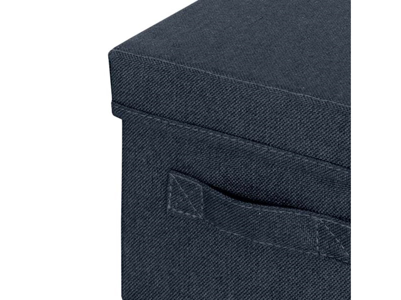 Leitz Aufbewahrungsbox aus Stoff mit Deckel klein, Samtgrau, 2er-Pack