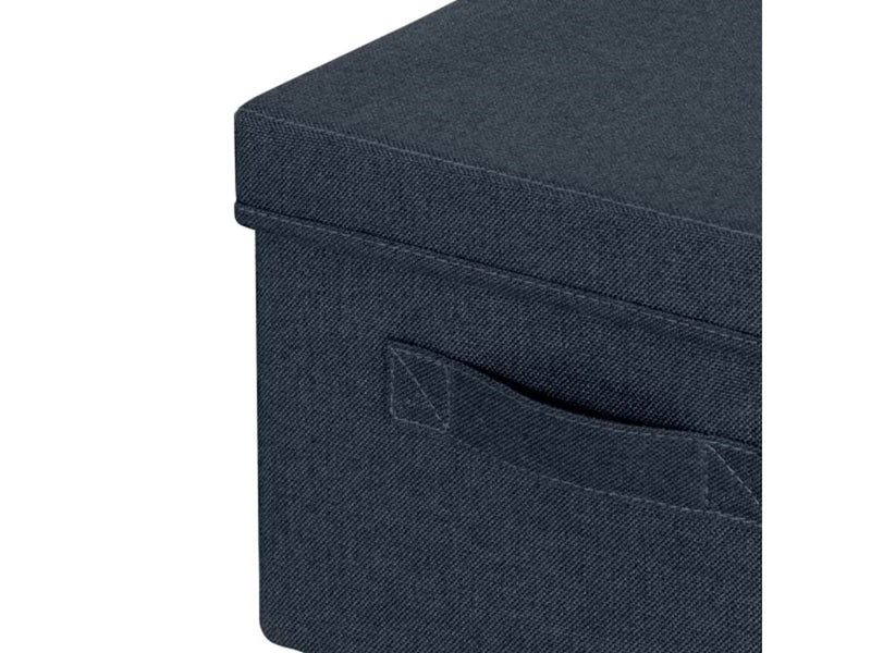 Leitz Aufbewahrungsbox aus Stoff mit Deckel mittel, Samtgrau, 2er-Pack