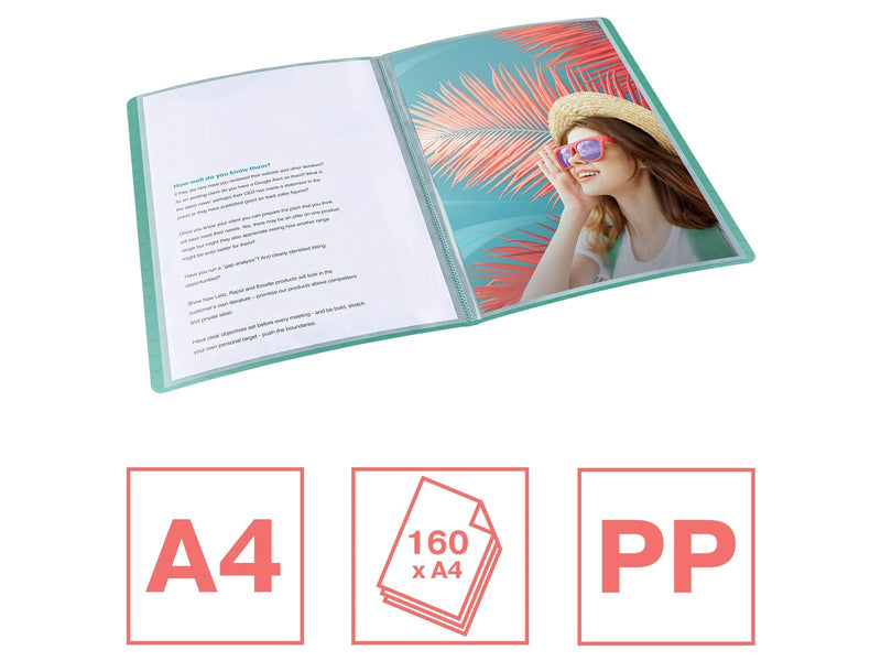 Esselte  Colour'Breeze Display Book with 80 pockets Green