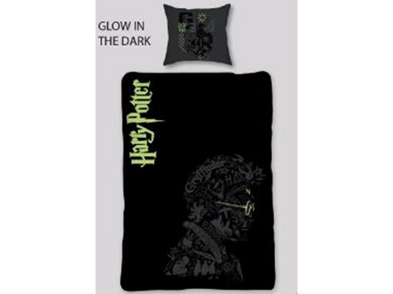 Harry Potter - Adult Size 140 x 200 cm - Glow in The Dark - Bettwäsche