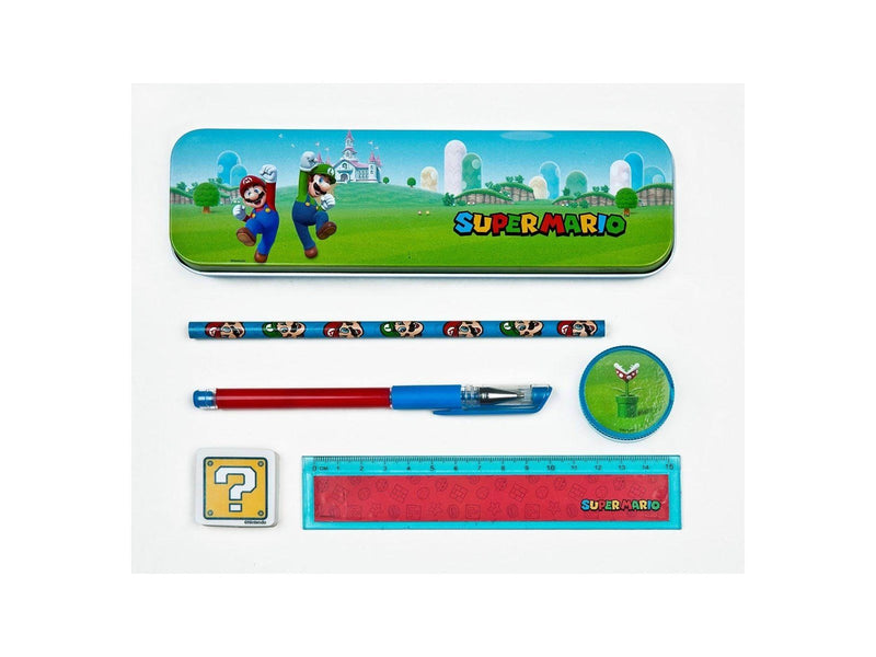 Undercover Super Mario School Set in Tin 7 pcs.
