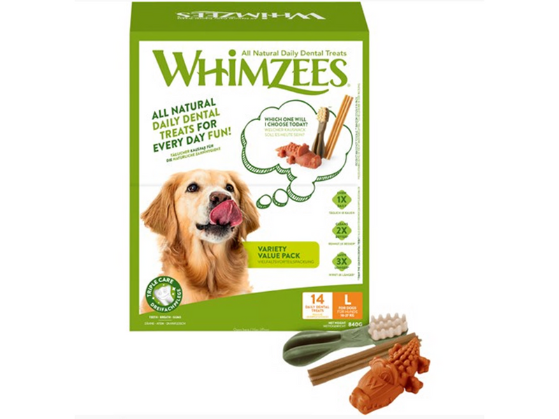 Whimzees Variety L 14 stk 840 g box