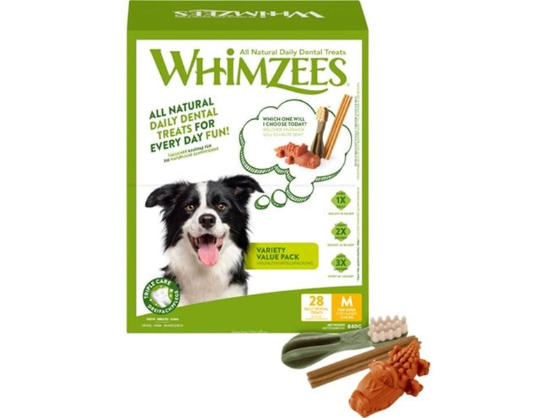 Whimzees Variety M 28 stk 840 g box