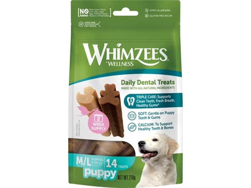 Whimzees Puppy M/L 14 stk 210 g MP