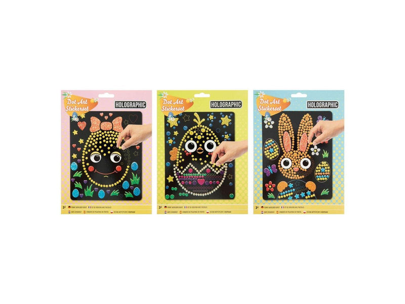 Grafix Easter Holographic Dot Art Set 22x18cm (Assorted)