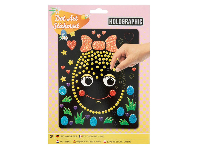 Grafix Easter Holographic Dot Art Set 22x18cm (Assorted)