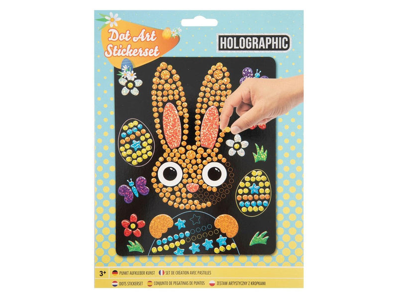 Grafix Easter Holographic Dot Art Set 22x18cm (Assorted)