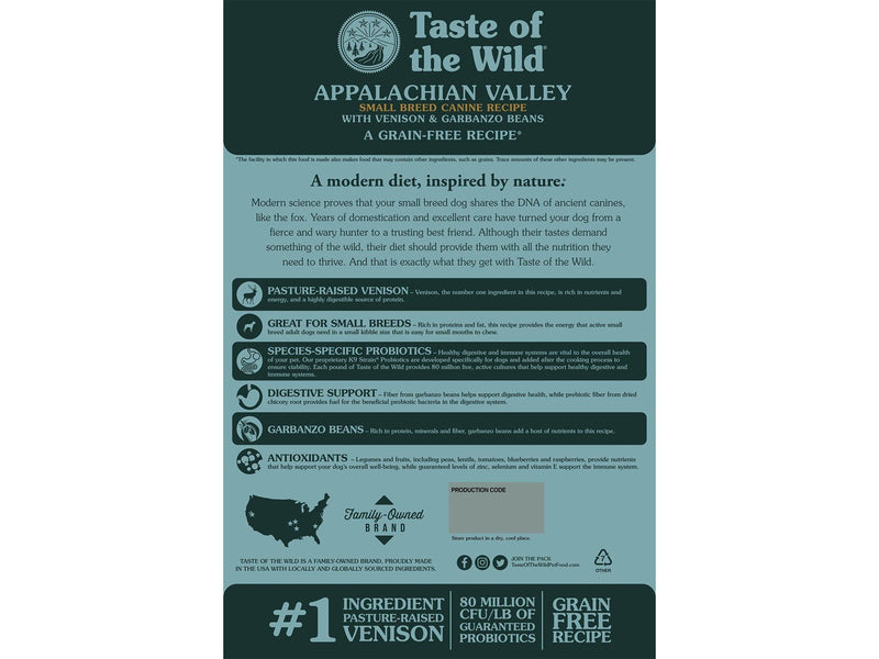 Taste of the Wild Appalachian Valley Small Breed 5.6kg