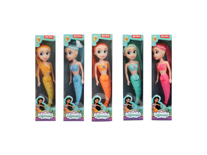 Toi-Toys Mermaids Mermaid Doll with Bendable Tail 18cm (Assorted)
