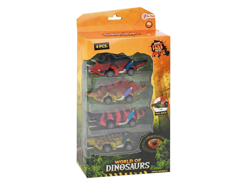 Toi-Toys World of Dinosaurs Dino Pullback Car 4 pcs.