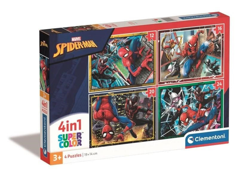 Clementoni Puzzles Marvel Spiderman 4in1 Boden