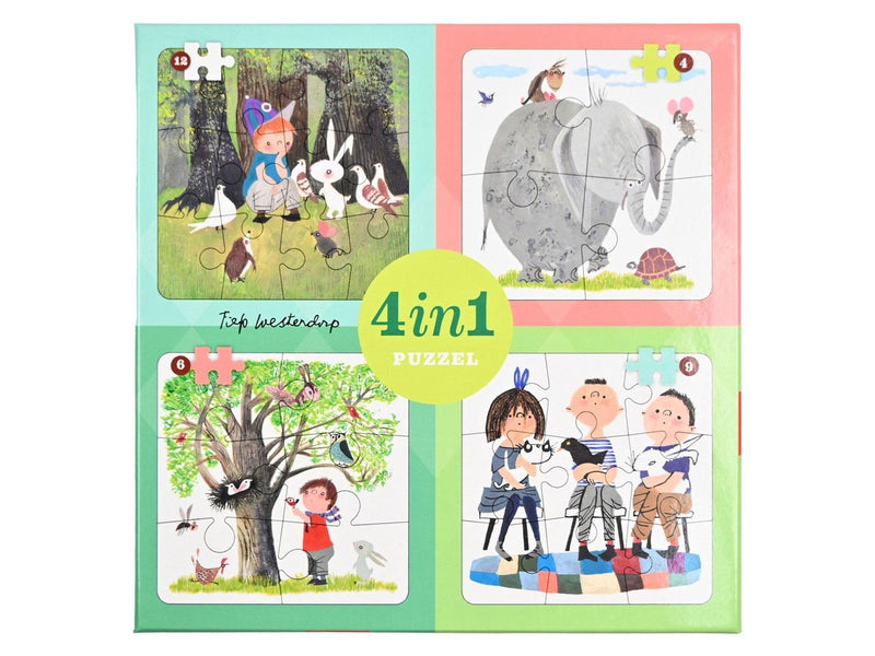Lobbes Animals by Fiep 4in1 Puzzle