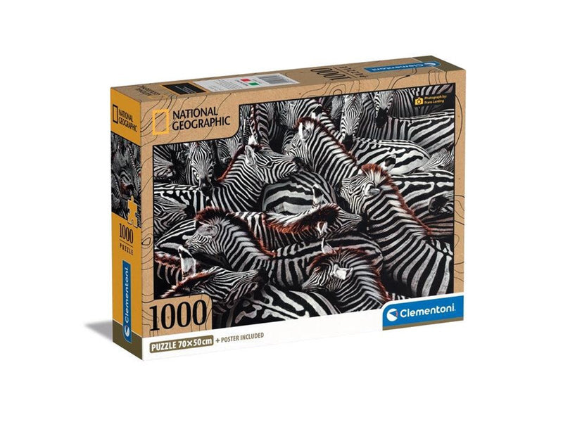 Clementoni Jigsaw Puzzle National Geographics - Zebra 1000 pcs. Boden