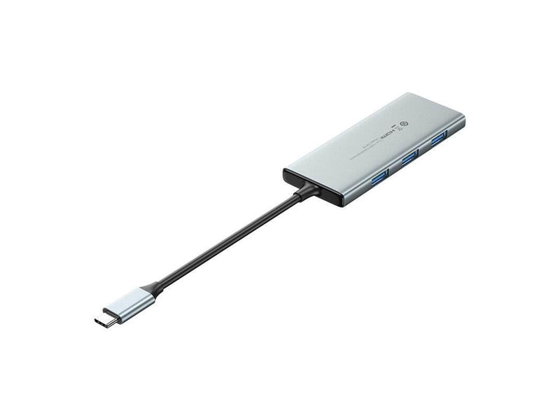 Vention USB-C to HDMI/USB 3.0x3/SD/TF/PD Docking Station 0.15M Gray Aluminum Alloy Type USB-Hubs - USB 3.0 - 6 - silber