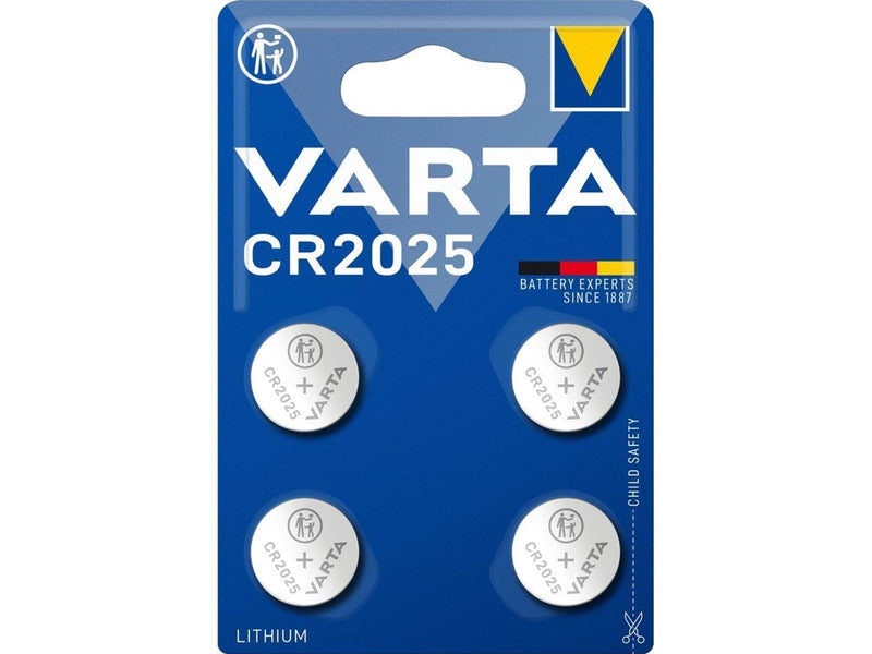 VARTA CR2025 Lithium Coin 4 Pack
