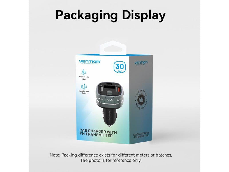 Vention Two-Port USB A+A(30/30) Car Charger Gray Mini Style Aluminium Alloy Type