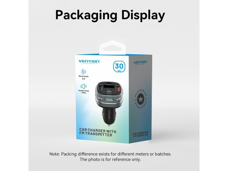 Vention Two-Port USB A+A(30/30) Car Charger Gray Mini Style Aluminium Alloy Type