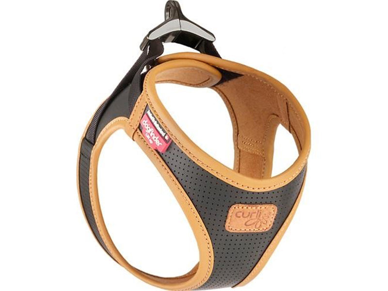 Curli Vegan Apple Leather Harness Black 3XS