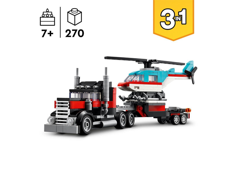 LEGO Creator 31146 Tieflader mit Hubschrauber