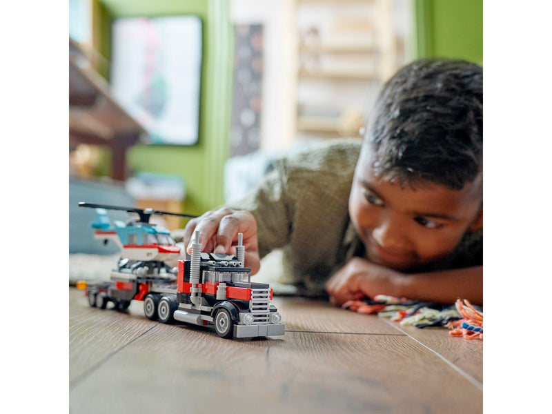 LEGO Creator 31146 Tieflader mit Hubschrauber