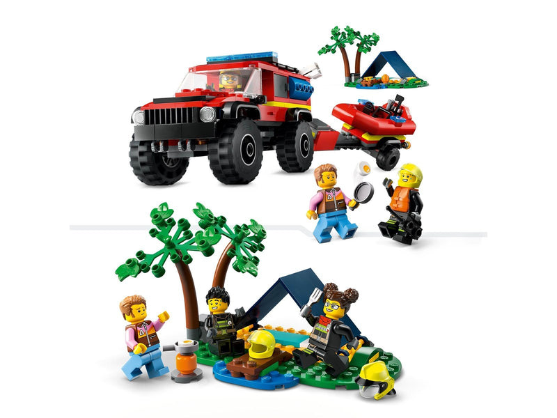 LEGO City 60412 Feuerwehrgeländewagen mit Rettungsboot