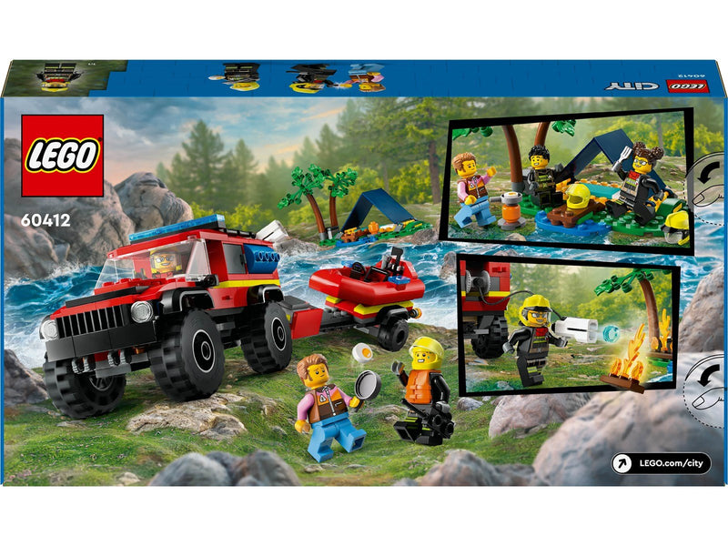 LEGO City 60412 Feuerwehrgeländewagen mit Rettungsboot