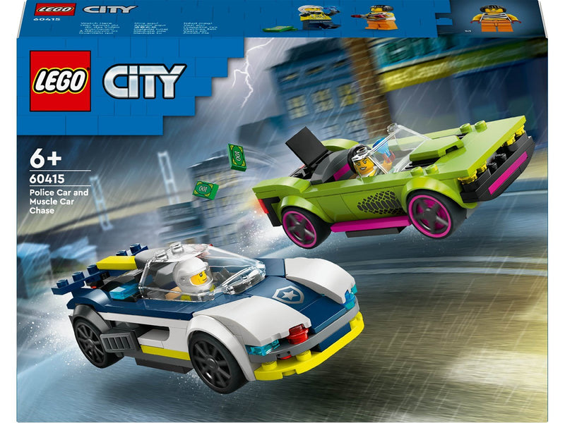 LEGO City 60415 Verfolgungsjagd mit Polizeiauto und Muscle Car