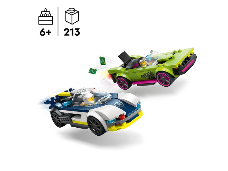 LEGO City 60415 Verfolgungsjagd mit Polizeiauto und Muscle Car