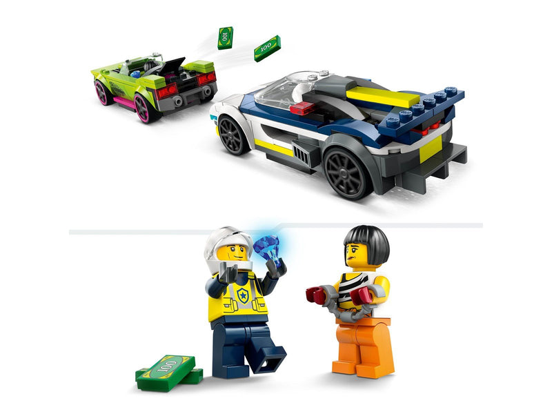 LEGO City 60415 Verfolgungsjagd mit Polizeiauto und Muscle Car