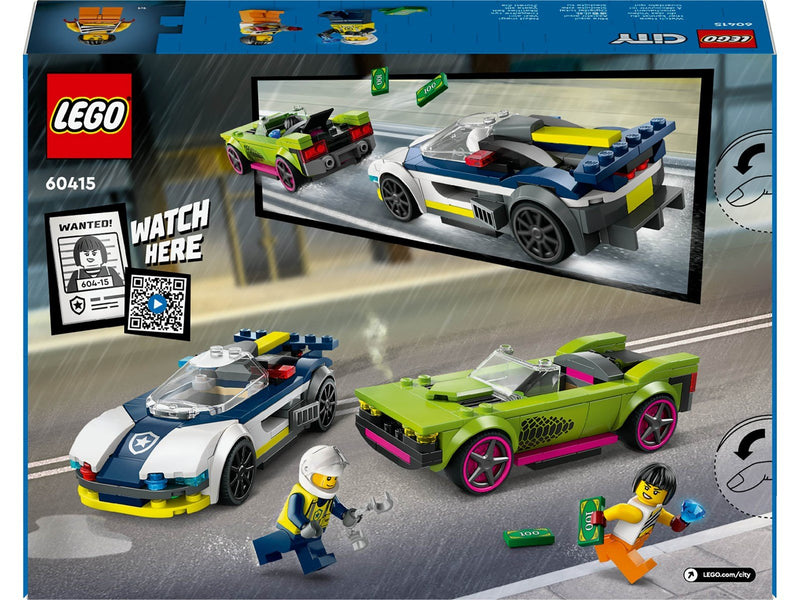 LEGO City 60415 Verfolgungsjagd mit Polizeiauto und Muscle Car