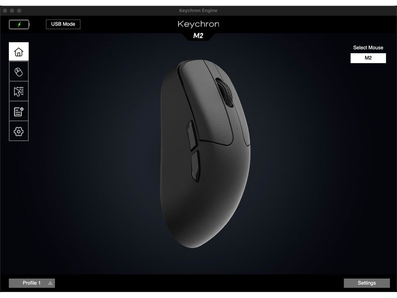 Keychron M2 Wireless - Gaming Maus (Schwarz)