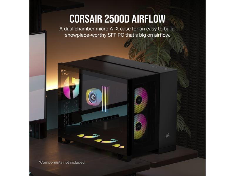 Corsair 2500D Airflow - Dual Chamber - Gehäuse - Minitower - Schwarz