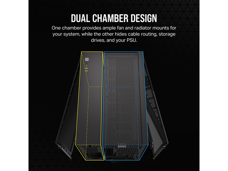 Corsair 2500D Airflow - Dual Chamber - Gehäuse - Minitower - Schwarz