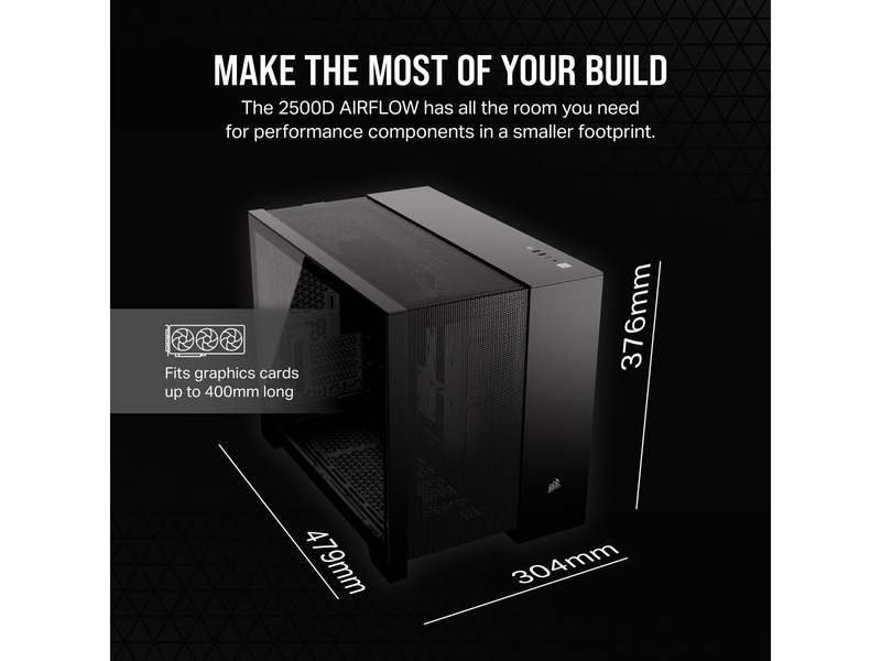Corsair 2500D Airflow - Dual Chamber - Gehäuse - Minitower - Schwarz