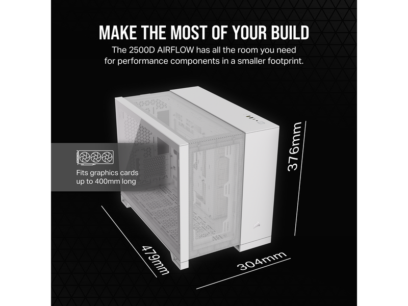 Corsair 2500D Airflow - Dual Chamber - Gehäuse - Minitower - Weiß