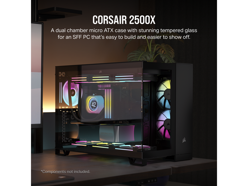 Corsair 2500X - Dual Chamber - Gehäuse - Minitower - Schwarz