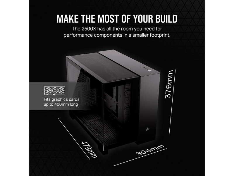 Corsair 2500X - Dual Chamber - Gehäuse - Minitower - Schwarz