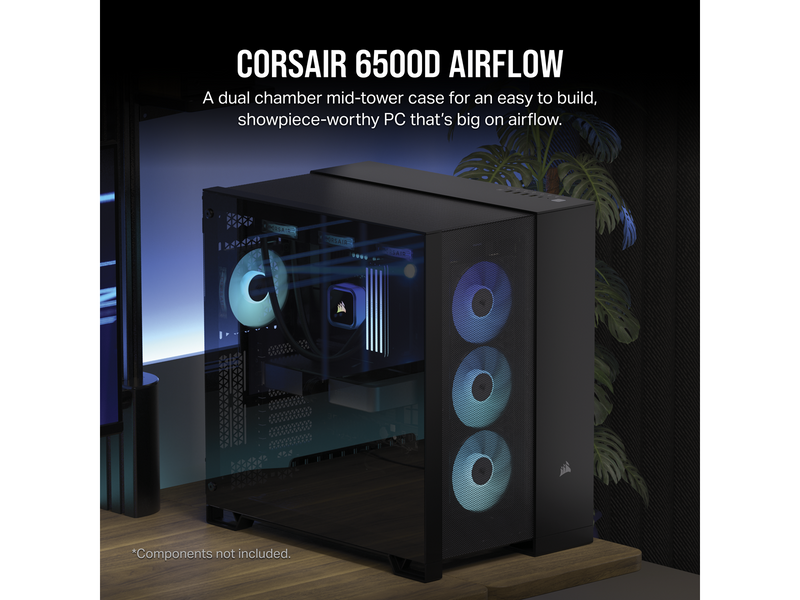 Corsair 6500D Airflow - Dual Chamber - Gehäuse - Miditower - Schwarz