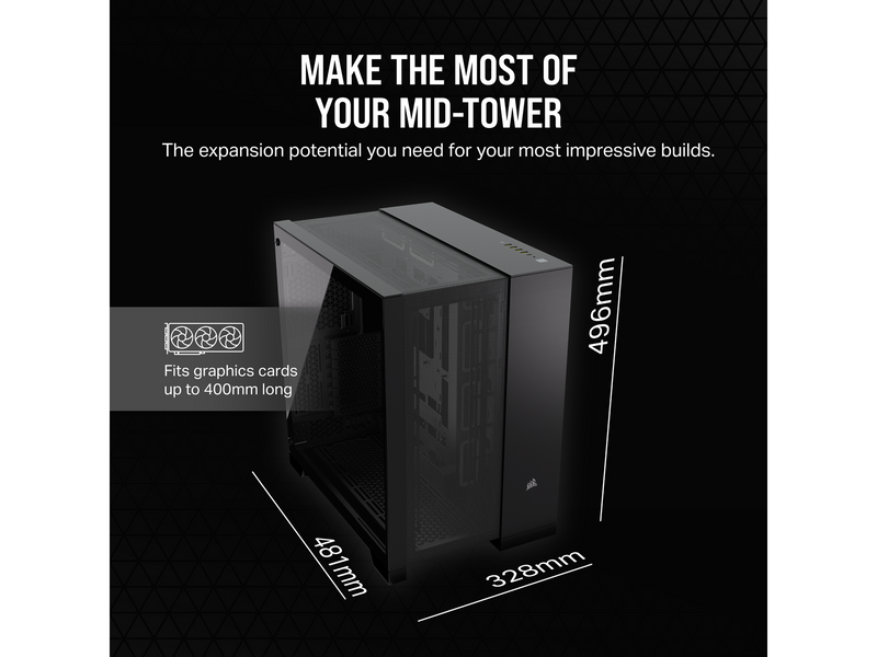 Corsair 6500D Airflow - Dual Chamber - Gehäuse - Miditower - Schwarz
