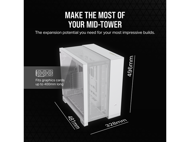 Corsair 6500D Airflow - Dual Chamber - Gehäuse - Miditower - Weiß