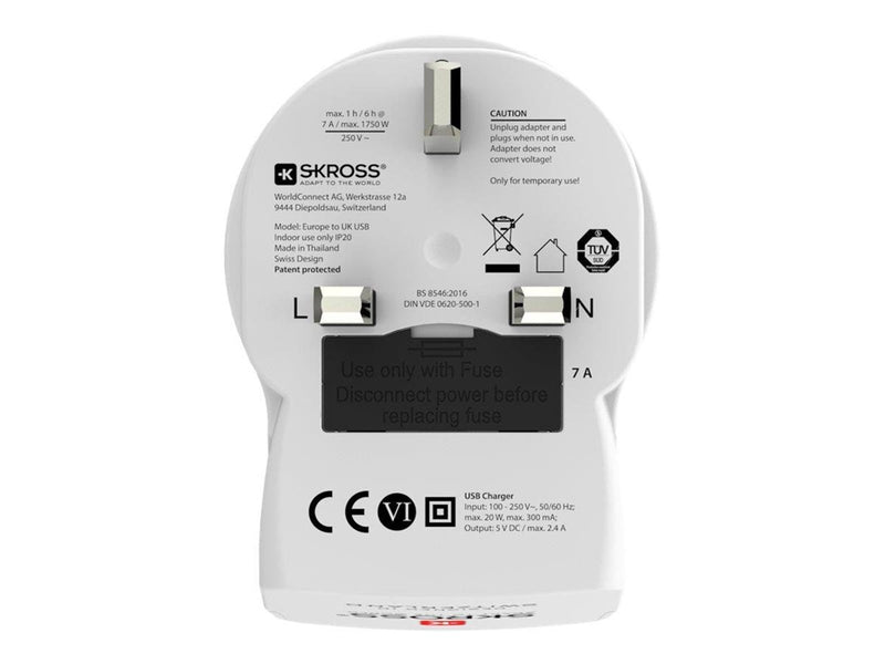 SKross Country Travel Adapter World to Australia/China